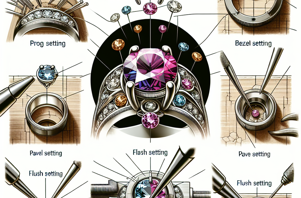 What gemstone setting techniques are best suited for precision-engineered jewelry?
