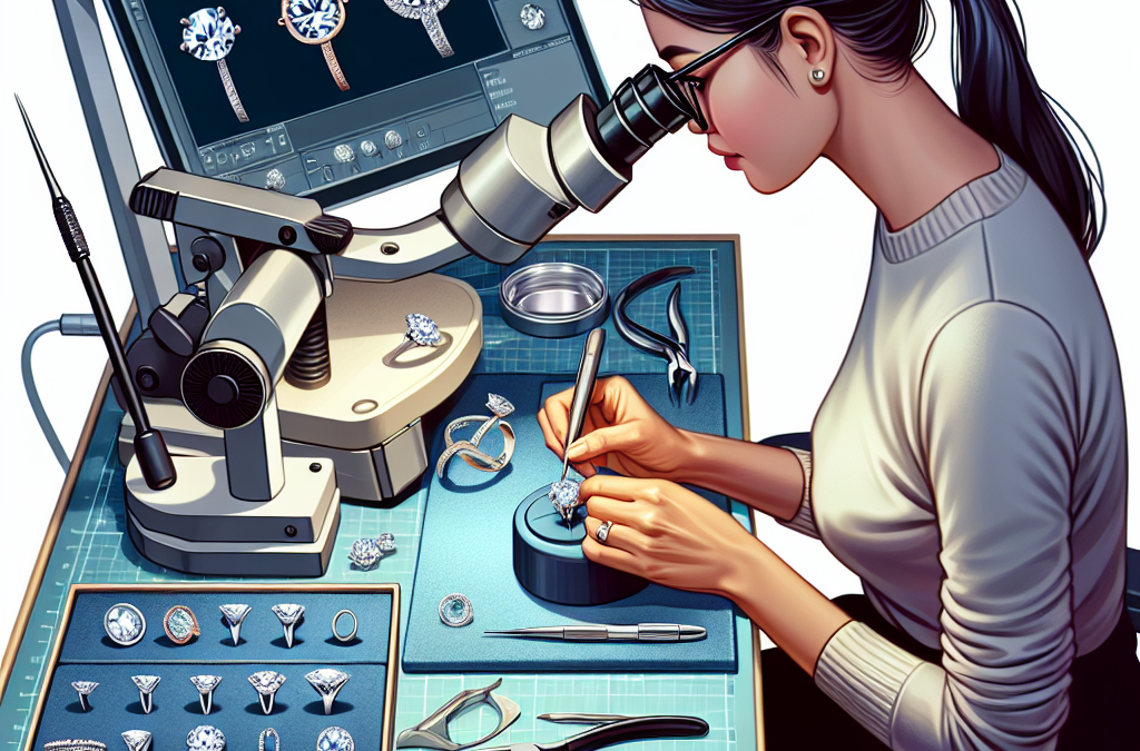What precision tools are used to align multi-stone engagement ring settings?