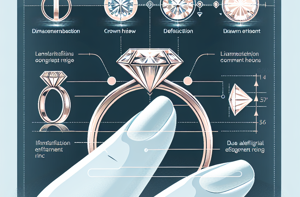 What role does crown height play in diamond engagement ring designs?
