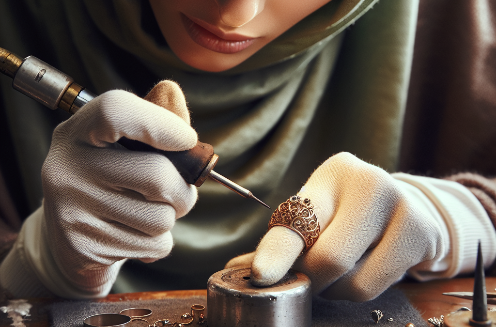 What soldering techniques protect original details during antique ring repairs?