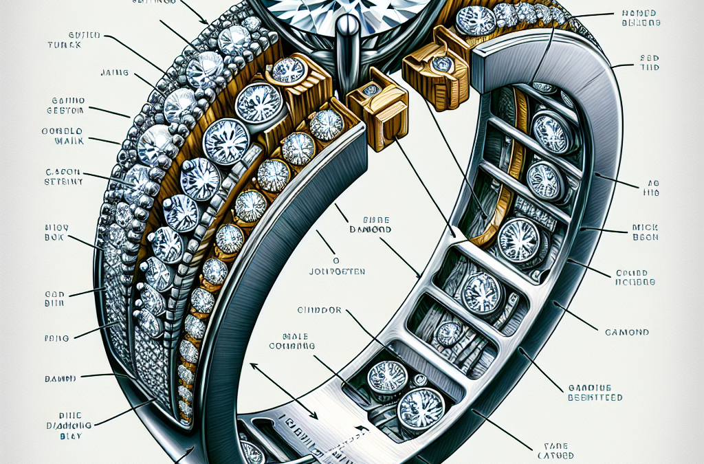 What techniques secure small diamonds in delicate wedding bands?
